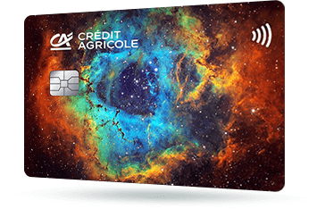 CA142 - Karta Credit Agricole z motywem mgławicy