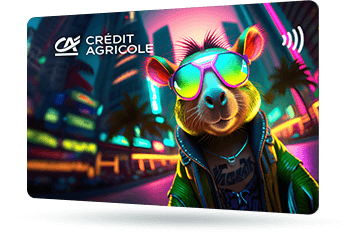 CA331 – Karta Credit Agricole z wizerunkiem kapibary gangstera