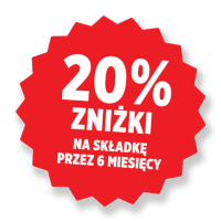 20% zniżki na składkę przez 6 miesięcy